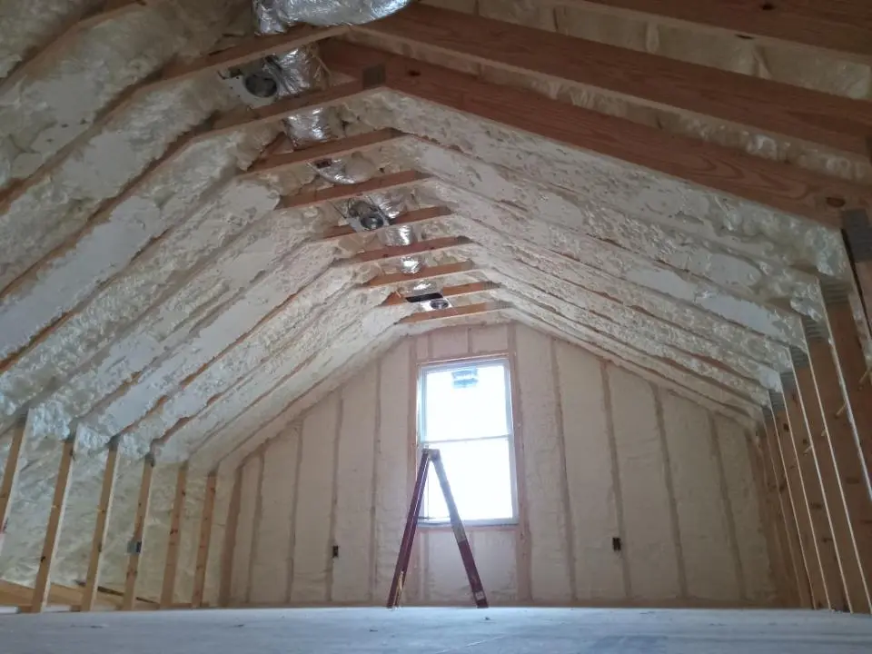 Spray foam roofing application for Crawl Space Insulation project in Vicksburg